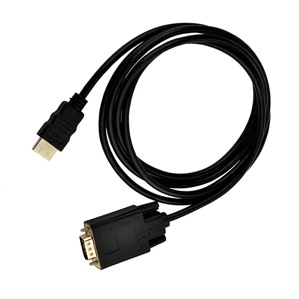 1.8m/6ft Gold-Plated HDMI to VGA Cable with audio USB for Computer, Desktop, Laptop, PC, Monitor, Projector, HDTV