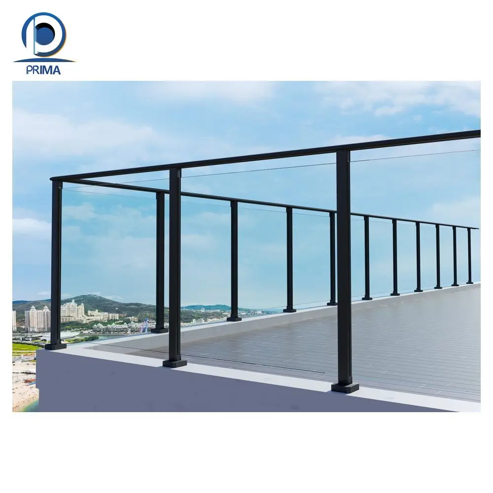 Prima tempered laminated glass stair railing spigot outdoor glass railings stainless steel design glass railings