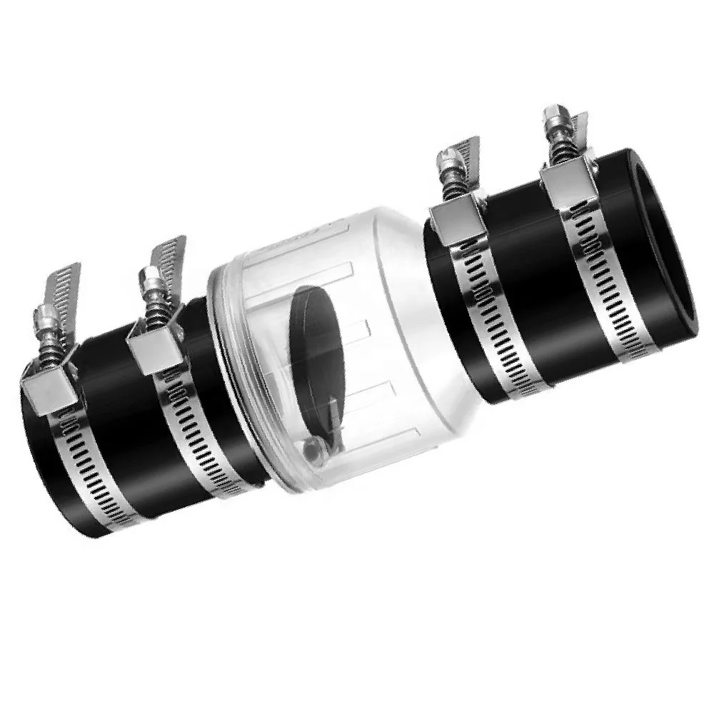 CV-150 Silent Check Valve Spring Loaded Flapper Steel Clamps Fit for 1.5 inch Pipe