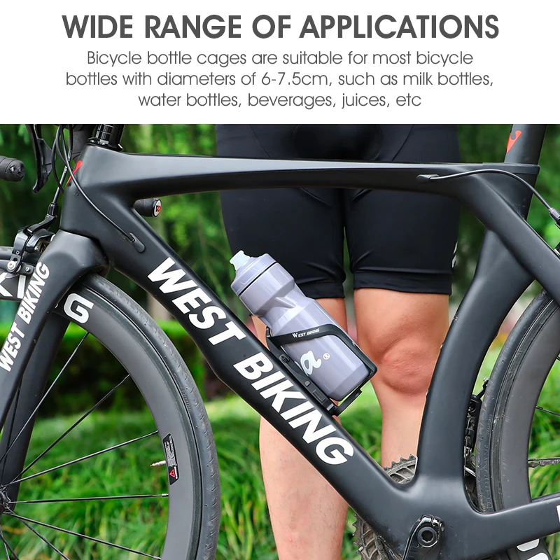 Новинка 2021 черный велосипедный держатель на руль WEST BIKING прочная велосипедная бутыль для воды клетка хранения бутылок