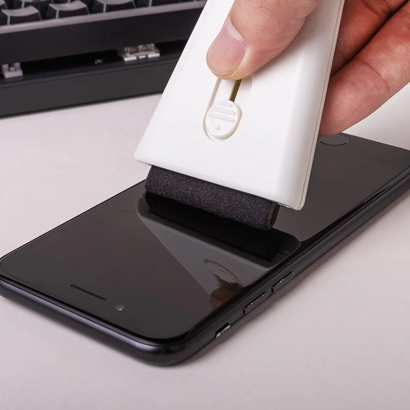 Factory direct sales double head retractable keyboard cleaning brush laptop dust brush desktop cleaning brush