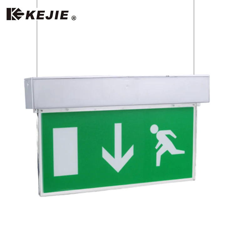 Cheap Price Rechargeable Led Wall Mounted Fire Safety Single Face Resistant Emergency Light Exit Sign