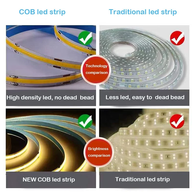 cob light strip 5mm strip no flicker cob led strip led smd 9 volt 150ma