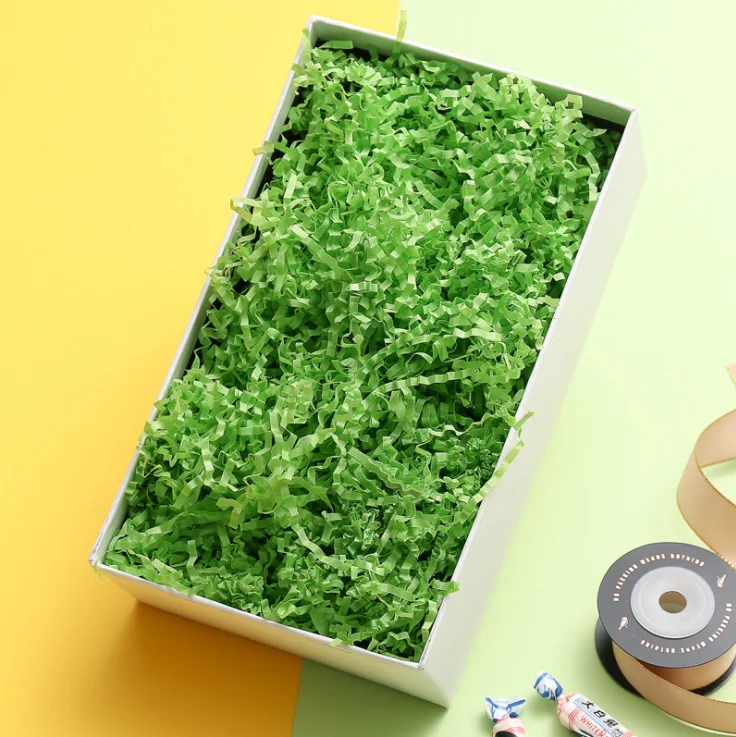 1kg/bag Decorative Crinkle Cut Raffia Shredded Kraft Paper Crinkle Gift Box Filler Crinkle Paper Raffia Lafite Paper