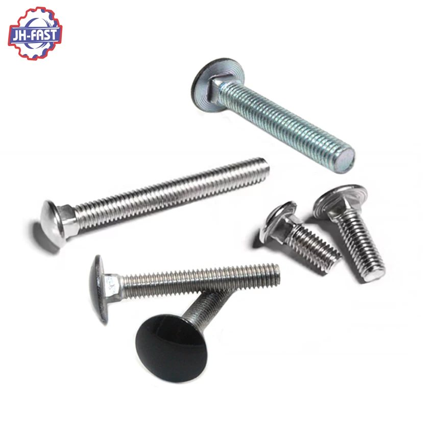carbon steel large carriage bolts hdg 8.8 5/8 din603 hot dip galvanized black zinc din 603 cup head square neck carriage bolts
