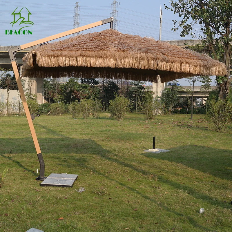 Large Size Beach Tiki Sun Shade Umbrella Waterproof Straw Beach Umbrella Patio Palm Thatch Umbrella