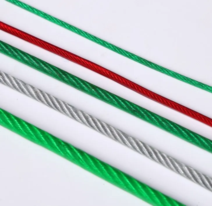 5mm plastic vinyl pvc galvanized stainless steel cable coated wire rope