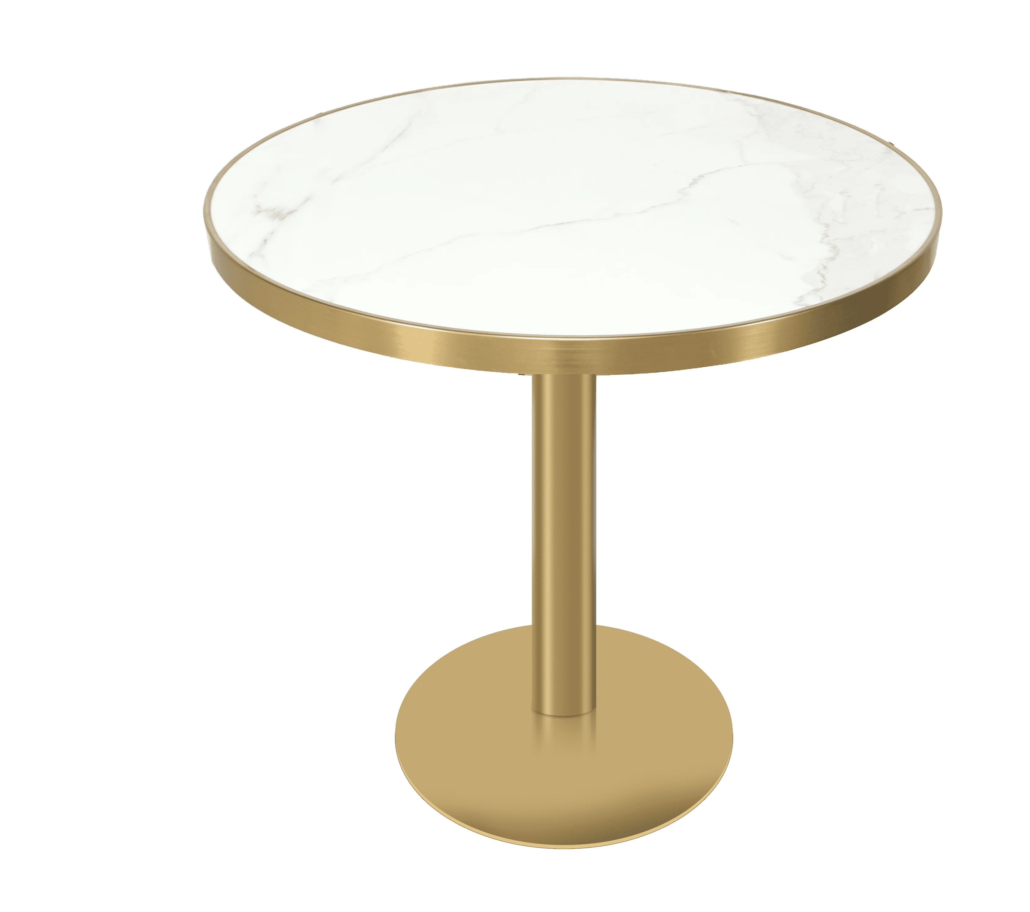 Wholesale Dining table Restaurant Aluminium Round Dining Table Hotel Cafe Furniture 2/4/6/8 seats best price stock