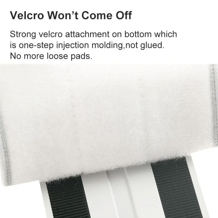24-Inch Flat Microfiber Mop with Easy Degree Durable Aluminum Pole and Rectangle Head for Floor Cleaning