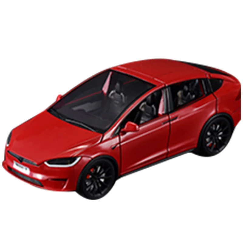 Collection decoration 1 24 scale diecast alloy model car with sound and light pull back metal cars toy