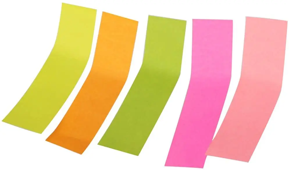 
Variety of Colors 100 Pcs x 15 Pack Self-Stick Notes 0.6 x 2 Inch Small Sticky Notes 