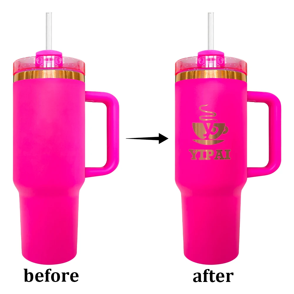 wholesale bulk outdoor sport travel cup stainless steel vacuum insulated 40oz copper plated tumbler with handle