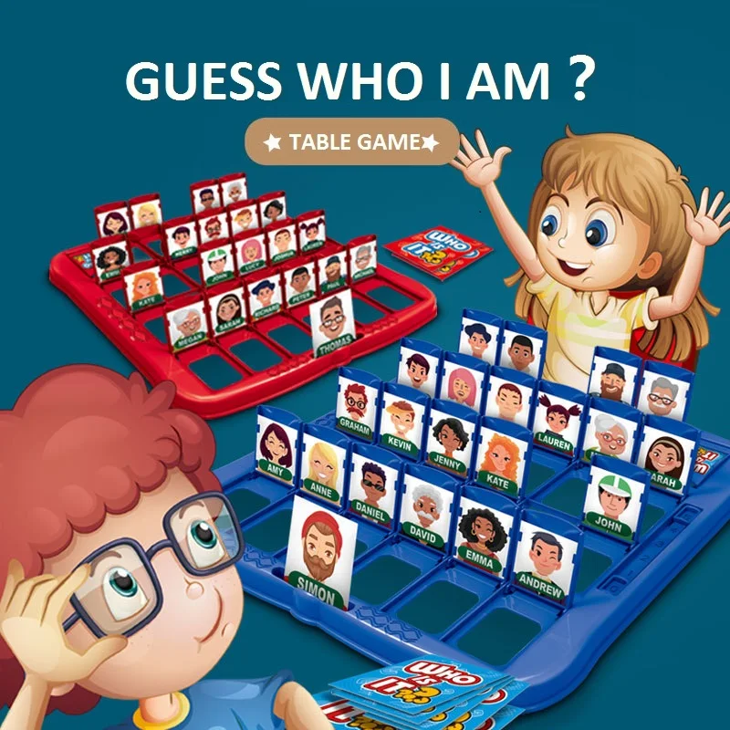 KSF Hot Sell Table Game Guess Who Kid Fun Play Guess Who Is It Table Toys And Games Set 2 Players Children Toys