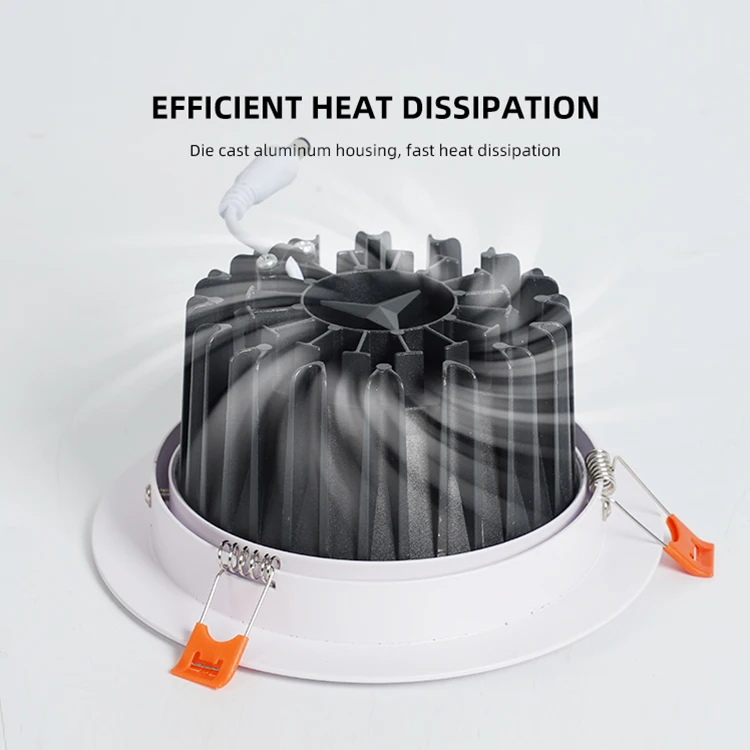 Exterior Outdoor Adjustable Lighting 3W Round Recessed Surface Wall Mounted Lamp Ceiling Cob Led Down Light Downlight