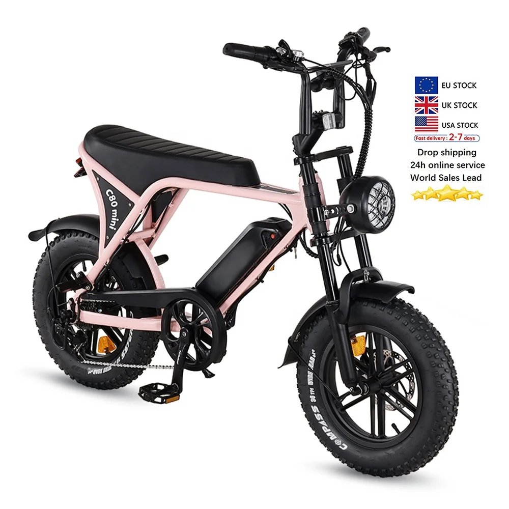 electr mini bike price VOMO C80 mini 16inch 250W fatbike cycle E bike Eu warehouse Electric city bike Electric bicycle