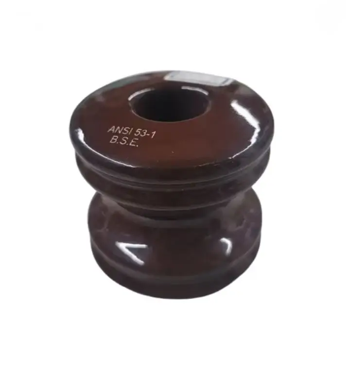 Hongxing Good Quality White and Brown Isolator Porcelain Insulator ANSI 53-1