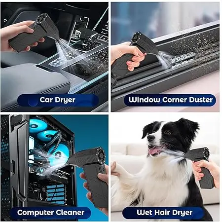 Rechargeable Mini Turbo Jet Fan Turbo Violent Fan 120,000 RPM For Hotel Powerful Blower with High-Speed Duct Fan