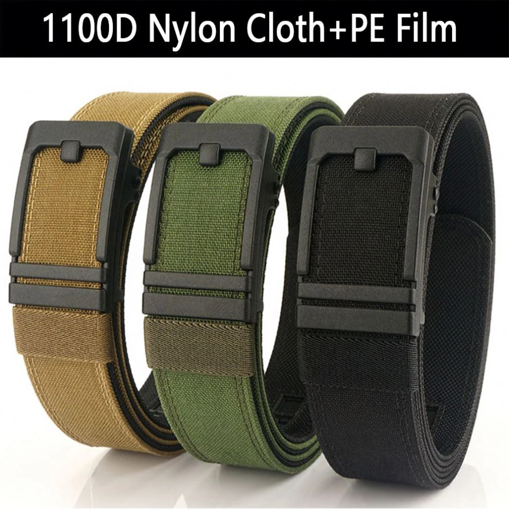 YWHCHI 1100D Nylon Security Tactical Belts for Men War Battle Multiple Colors Tactical Waist Metal Buckle Woven Customized Belt