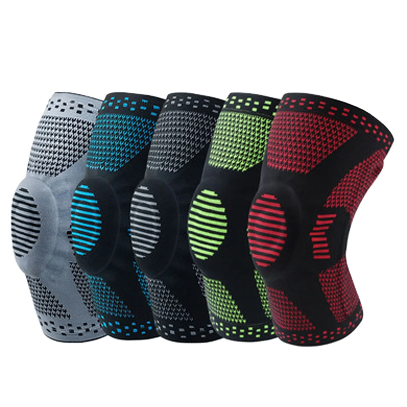Adjustable Knee Brace Sleeve Gel Pad Compression Sleeve Custom Logo Knee Silicon Support High Quality Knee Braces