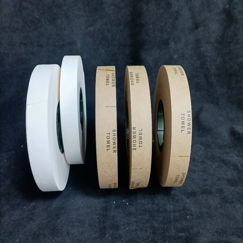 Custom printed paper tape 20mm wide hot melt single sided banding tape wrapping paper tape for banding machine