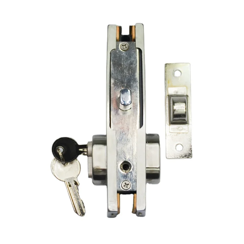 304 Glass Door Handle Lock Clamps Stainless Steel Door Fittings