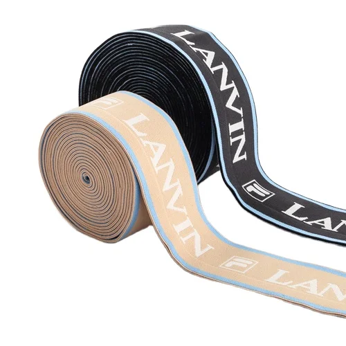 Factory wholesale hot sale for Underwear Custom Printed Logo Webbing Knitting Bias Elastic Woven Tape