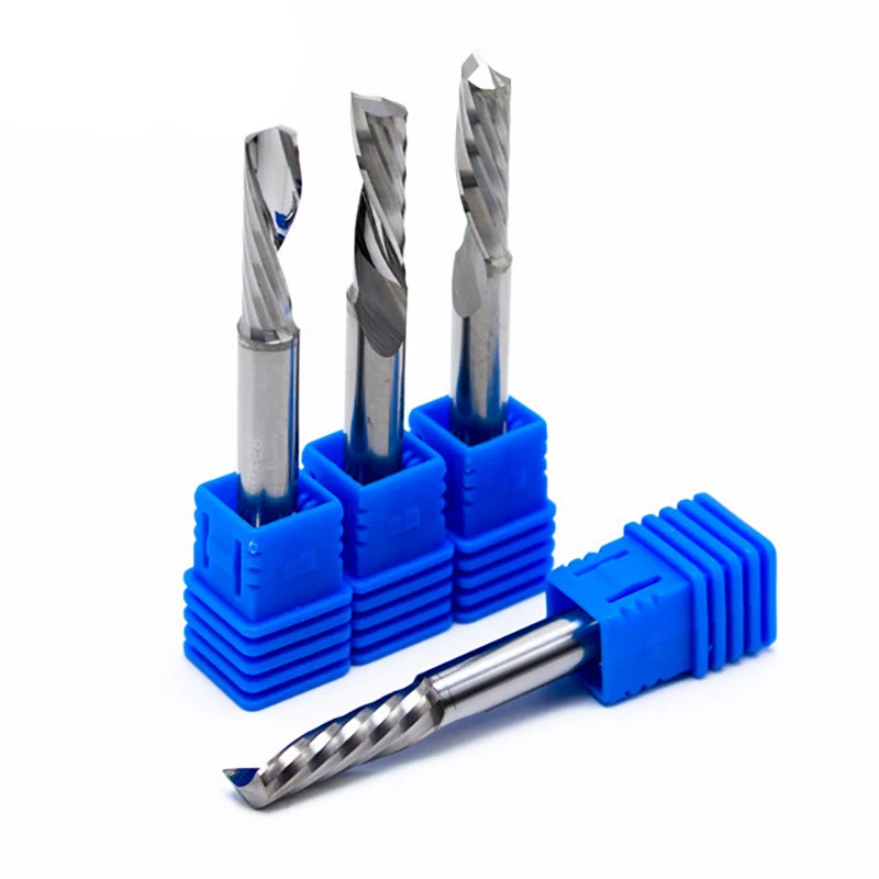 CNC Tools High Quality Uncoated 4mm hss Single Flute End Mills for aluminum cutting