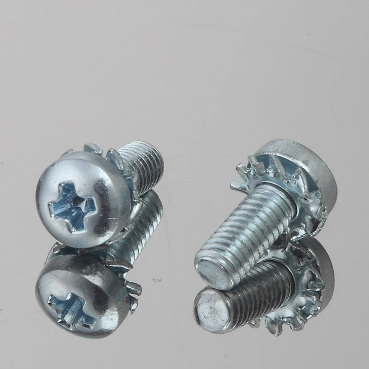 M3 Carbon Steel Metal Fasteners 10.9 Bolts And Nut Pan Head Sems Screw With Washer