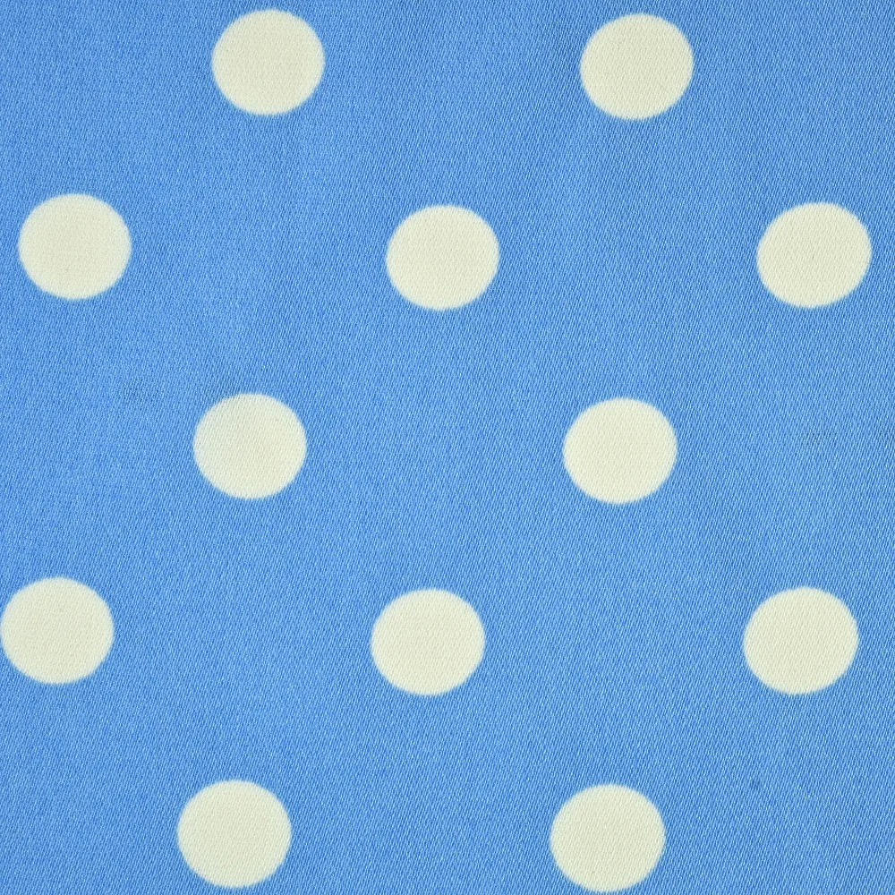 New arrival 100% polyester woven plain white and green polka dot sph printed dress fabric for apparel