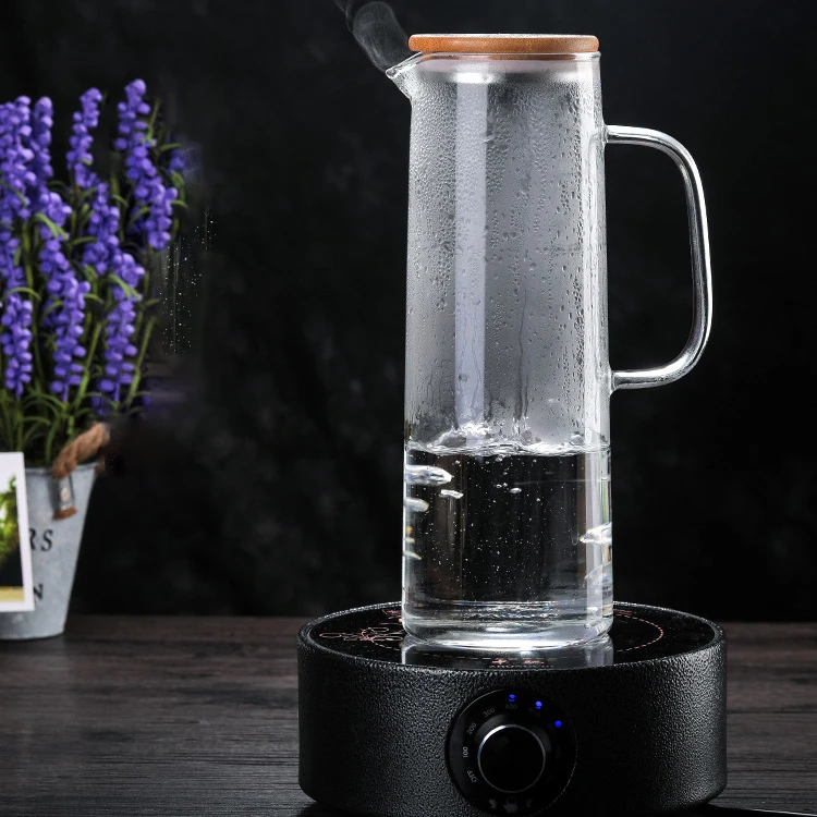 Glass heat-resistant tea kettle Explosion-proof large capacity water bottle set Household cold water bottle
