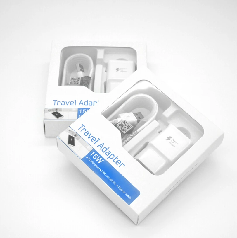 
S6 S8 S10 real quick charge fast charger travel wall usb charger adapter 9V/1.67A 5V/2A in black/white for samsung charger 