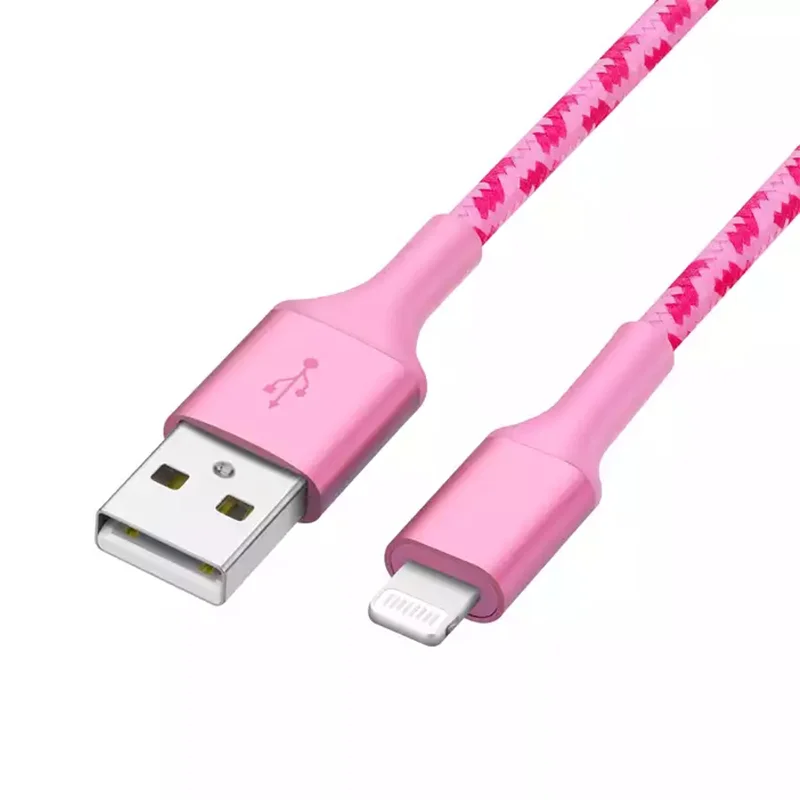 Logo Customized Original Pink USB Cable Mfi Certified 8pin Charging Cable for Iphone for Apple for IOS