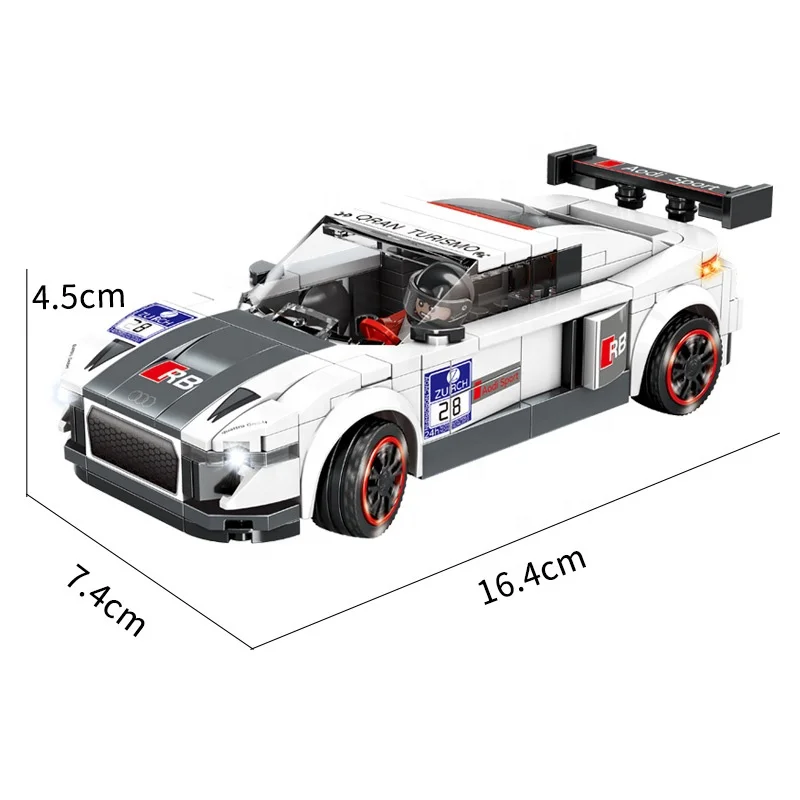 STEM Brick Blocks Racing Car Toy Sport Car Block Model Educational Toys for Kids