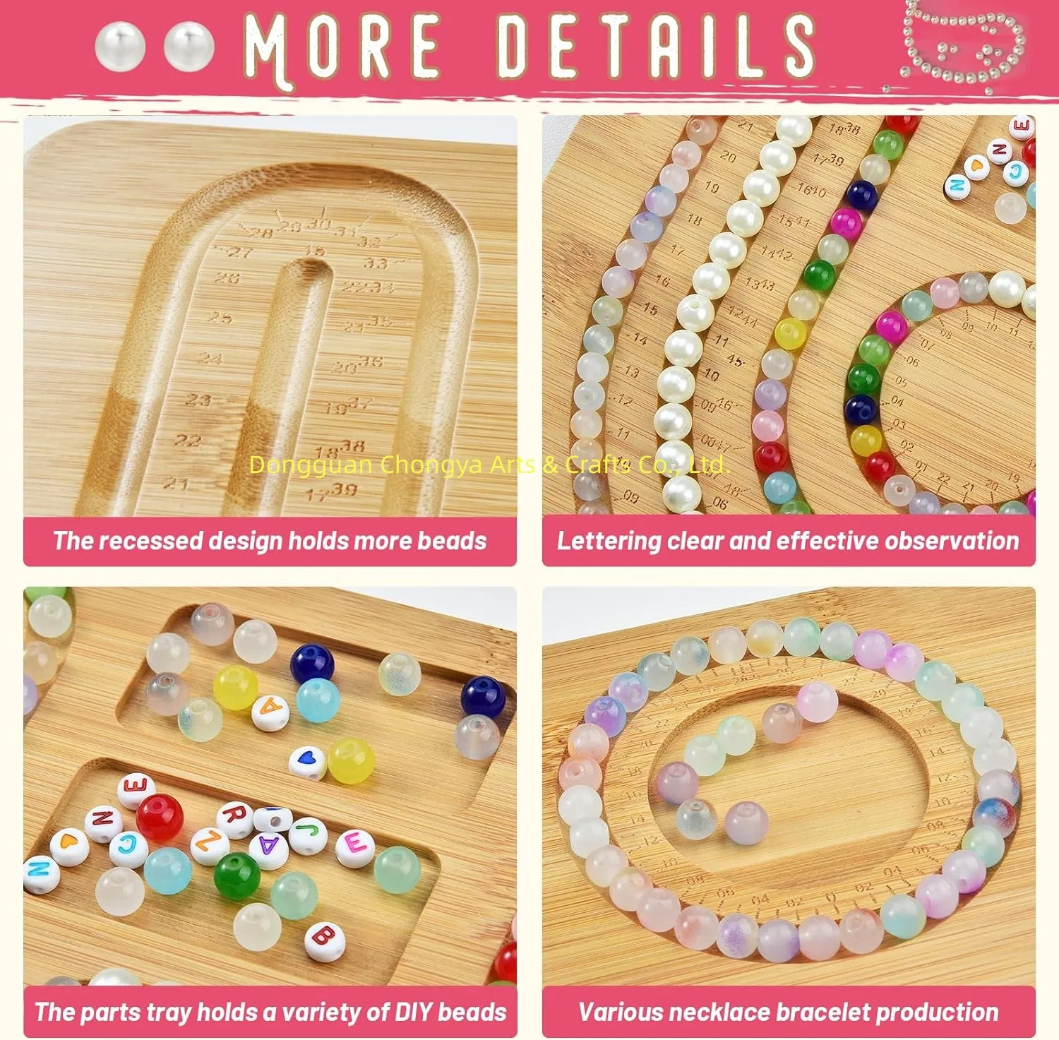 Bamboo Combo Beading Board for Jewelry Bracelets Necklaces Making Bamboo Bead Design Board for Jewelry Making Beading Mats Trays