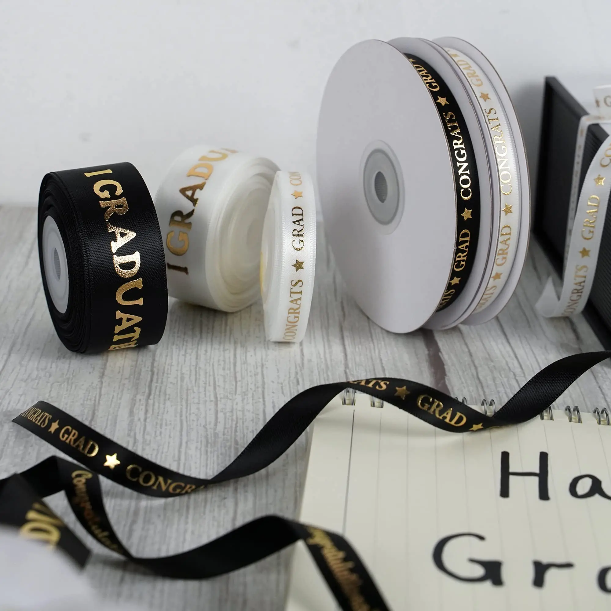 Satin Fabric Branded Roll Color Christmas Gift Wrapping Recycled Ribbon Wholesale 100mm 22mm 25mm 38mm 52mm Custom RIBBONS