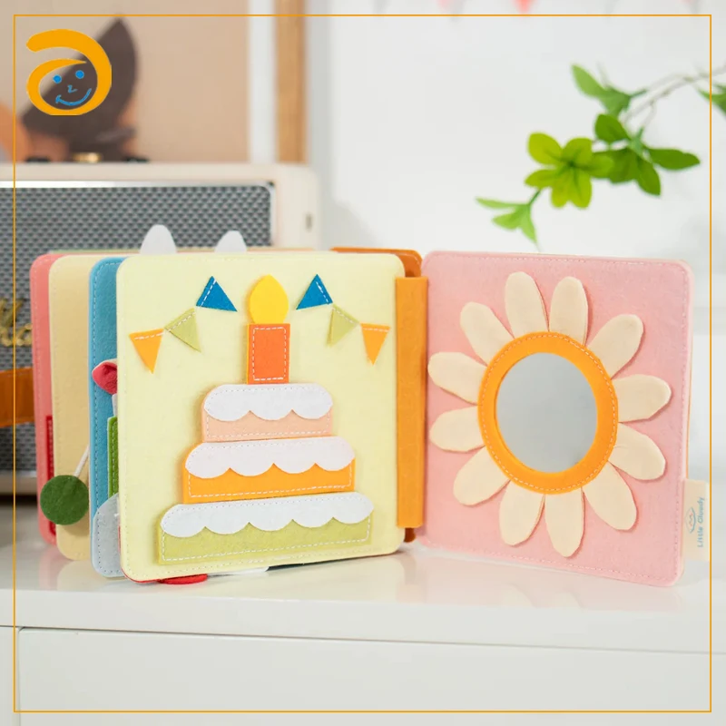 High Quality Ready To Ship Handmade Felt Bag Book Educational Montessori Activity Sensory Busy Board Toys For Toddlers Kids