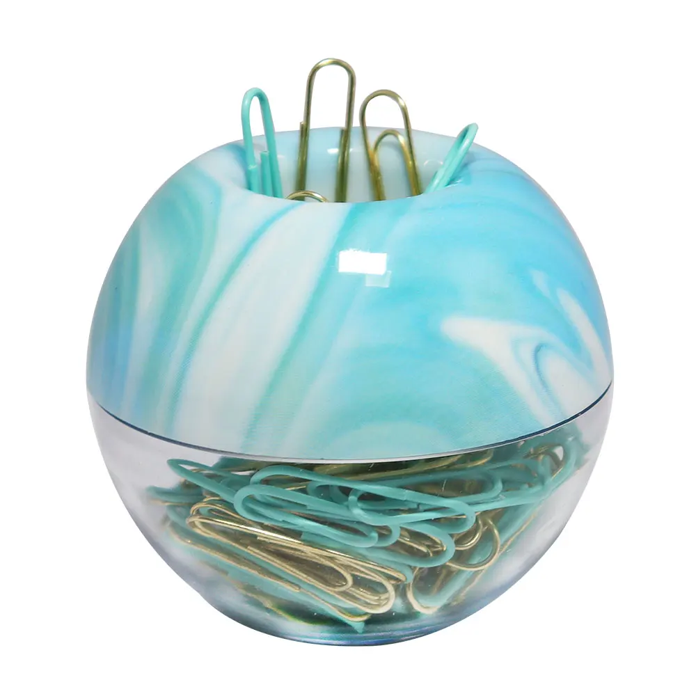 Ocean Blue Paper Clip Holder Dispensers Gold Mint Green Paper Clips Home Office Organizers Gifts 100 Clips per Box