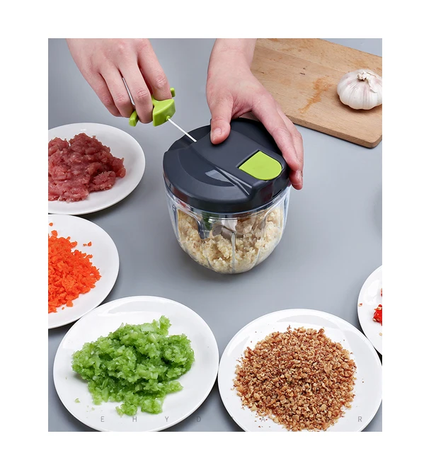Weekly best selling easy to operate magic chopper manual hand cooking tools pull chopper food chopper kitchen accessories