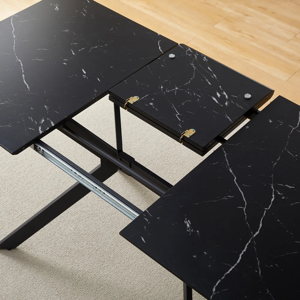 Nordic home kitchen furniture dining wooden folding extendable dining table