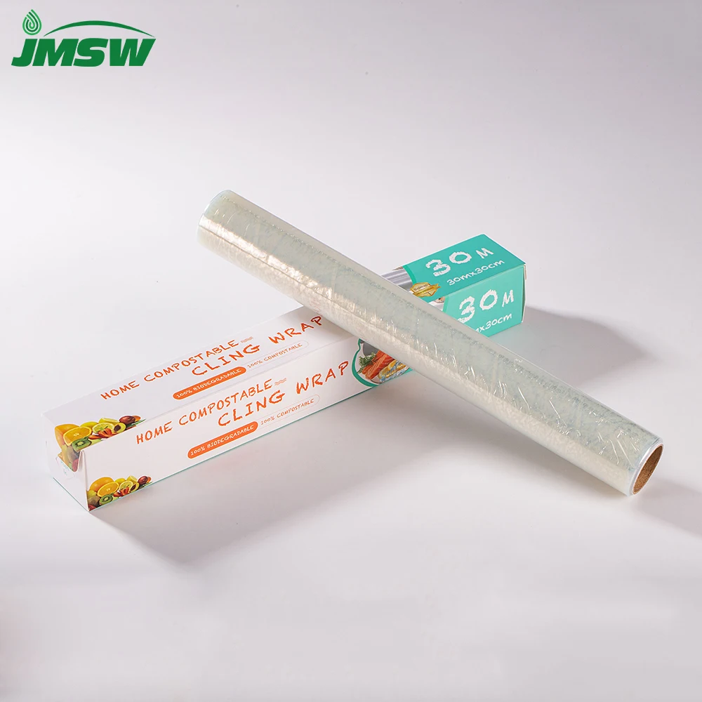 Food service plastic 100% biodegradable packaging fresh wrap pla film
