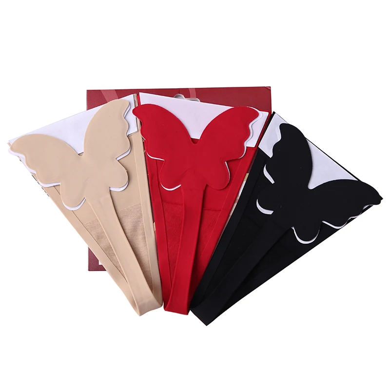 Оптовая продажа 3 вида цветов в форме бабочки близко расположены чашечки клей Бесшовные Трусы-стринги силиконовые невидимые хлопковые стринги