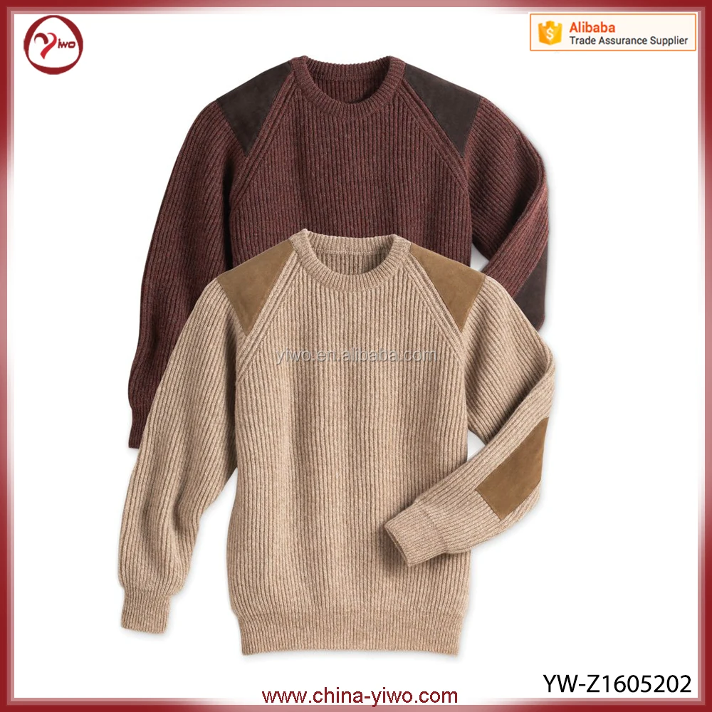 Мужские зимние Трикотаж пуловер ручной вязки шерстяной свитер