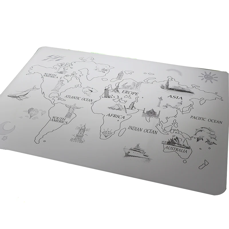 Alfombra De Juego Stain-resistant Foldable Solvent free PU leather High Chair mat Protect Floors Playmat