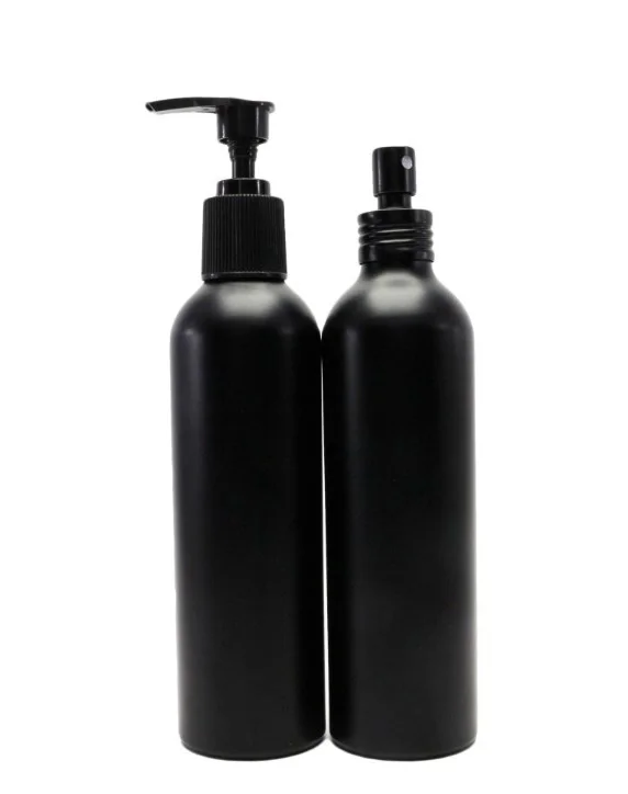 30ml 50ml 60ml 100ml 250ml gold coated uv aluminum bottle with aluminium screw top MAB-69C