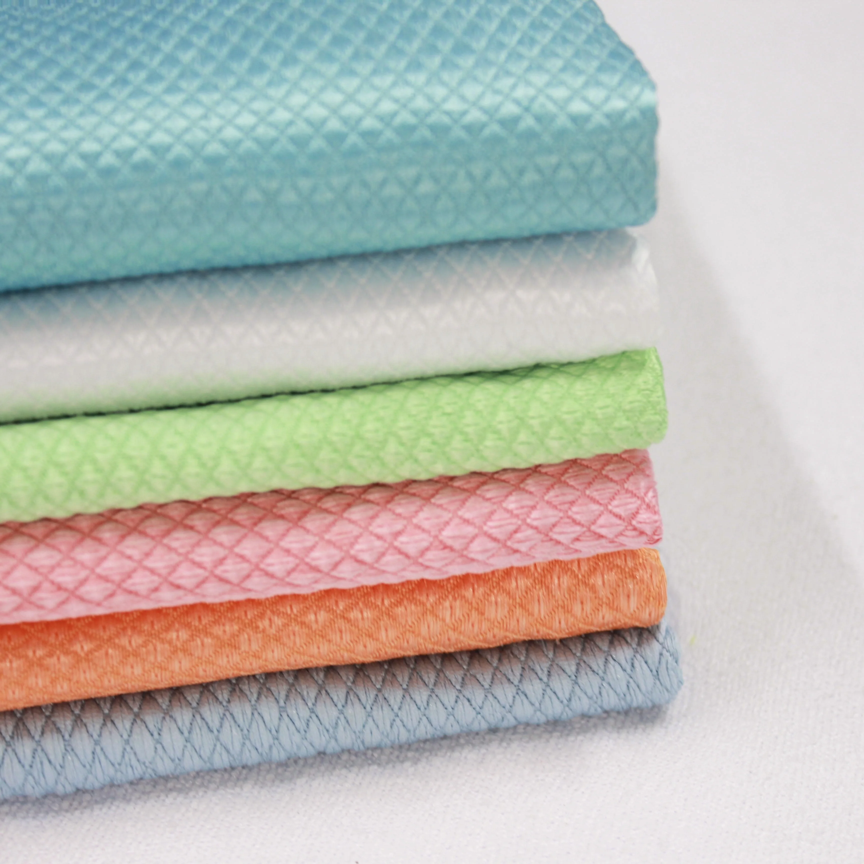 Strong Stain Removal Strong Water Absorption Quick-dry Polishing Colorful Microfiber Cleaning Cloth Fish scale Fabric Roll