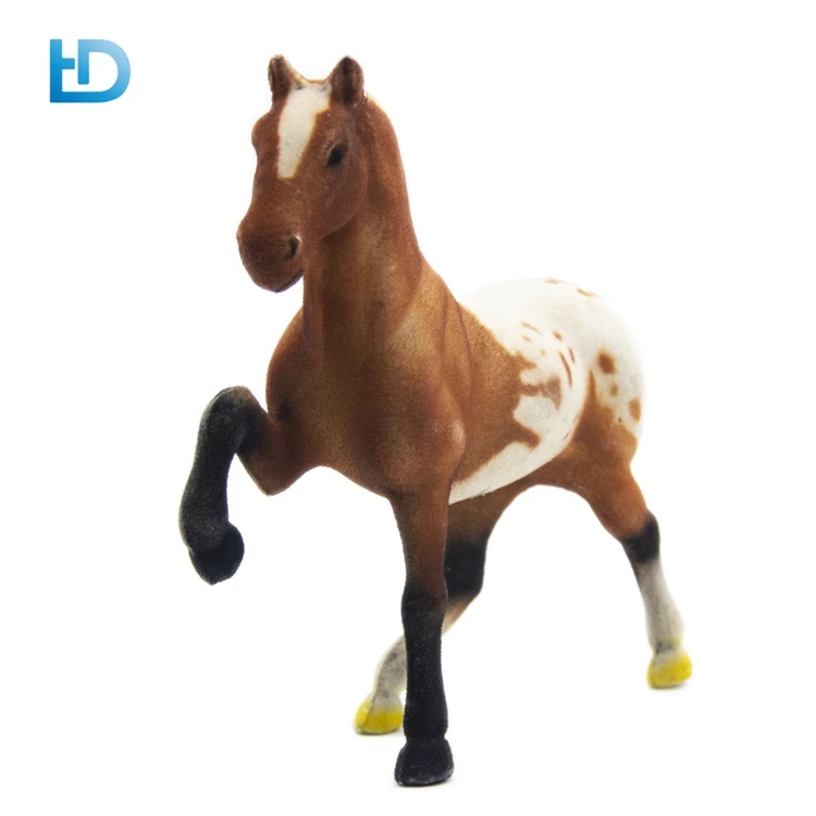 Wholesale Custom Home Decoration Plastic Brown Irregular Plastic Flocked Animal Toy