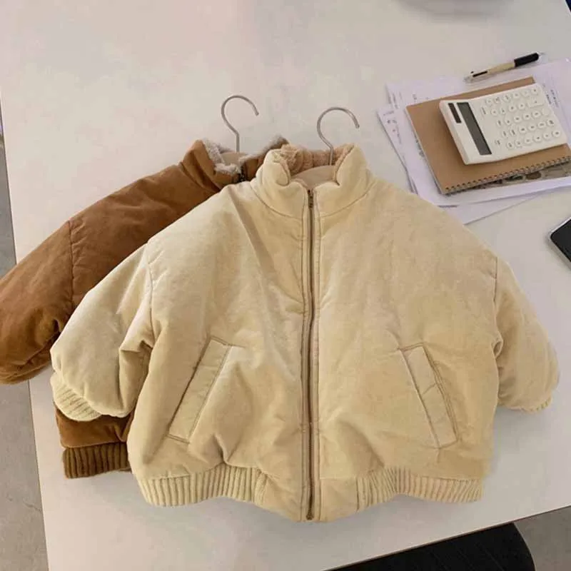 Baby girl boy autumn winter warm cotton coat jackets kids fashion children sport outwear toddler kids clothing