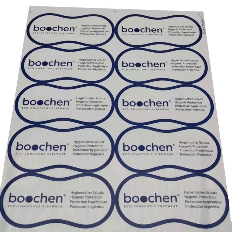 Custom Printing Swimwear Hygiene Protection Adhesive Stickers