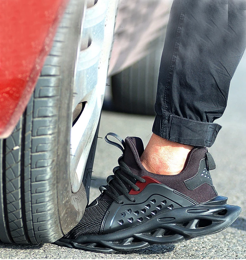 Dropshipping anti puncture steel safety toe shoes for men working sneakers woodland sport shoes unisex  safety shoes