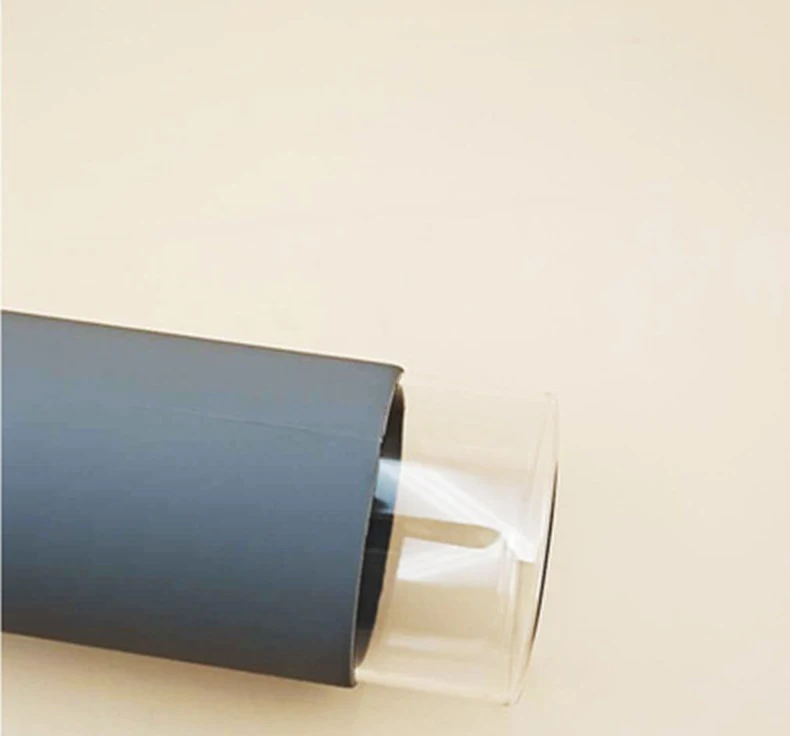 25oz  skinny sublimation clear frosted glass drinking acrylic double wall tumbler cup with bamboo lid and plastic straw